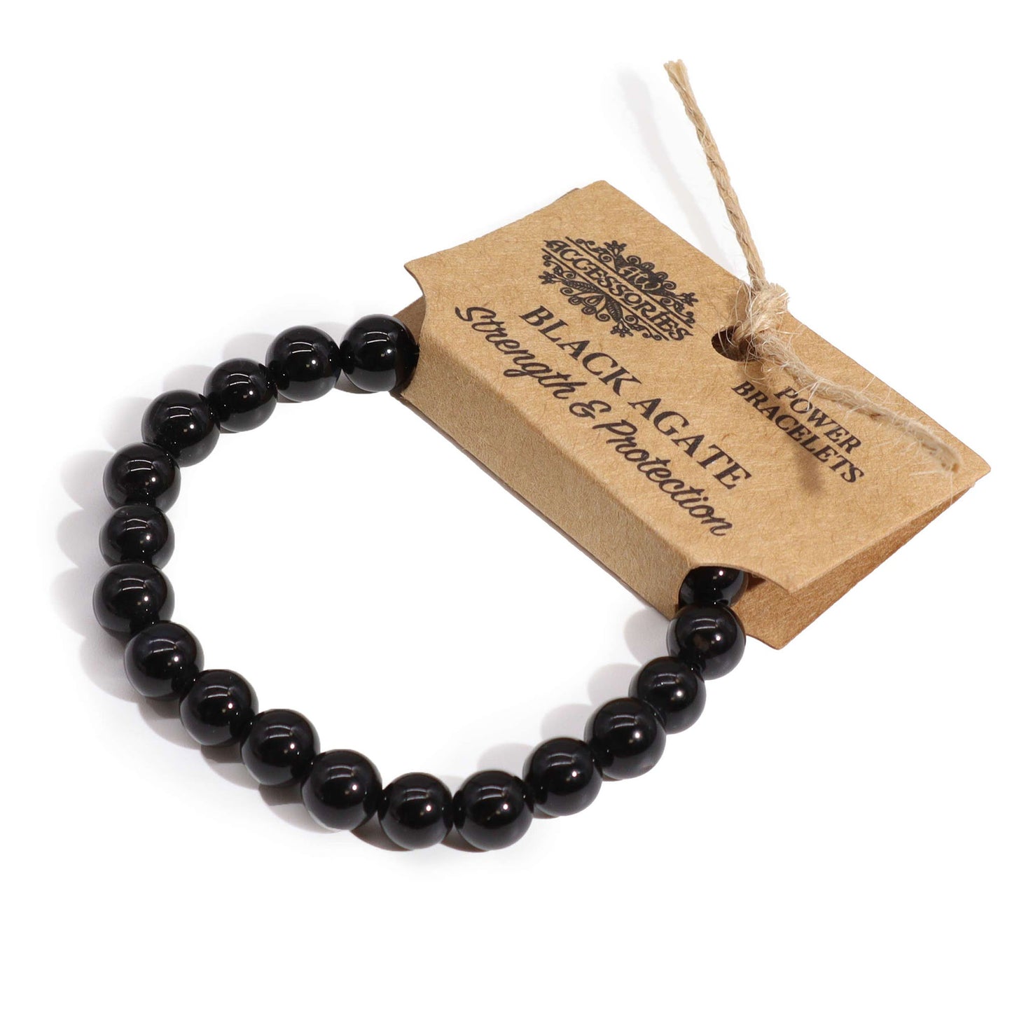 Black Agate Bracelet - Strength & Protection