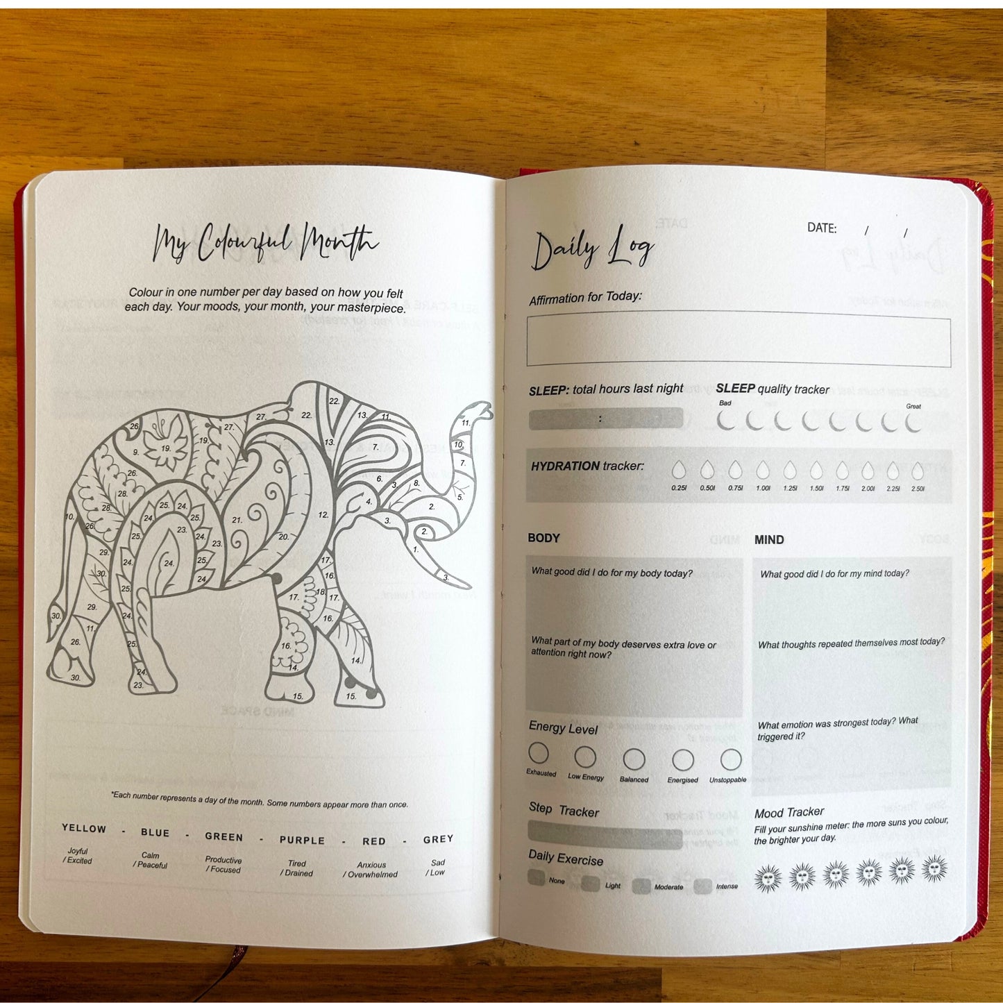 Blue & Silver Wellbeing Journal - 120 pages - Zodiac Signs