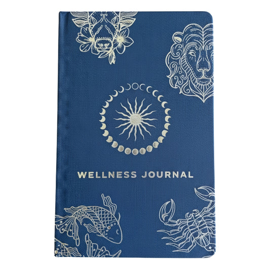 Blue & Silver Wellbeing Journal - 120 pages - Zodiac Signs